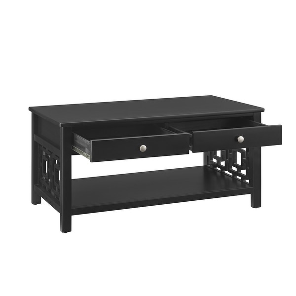 Wales Two-Drawer Geometric Coffee Table