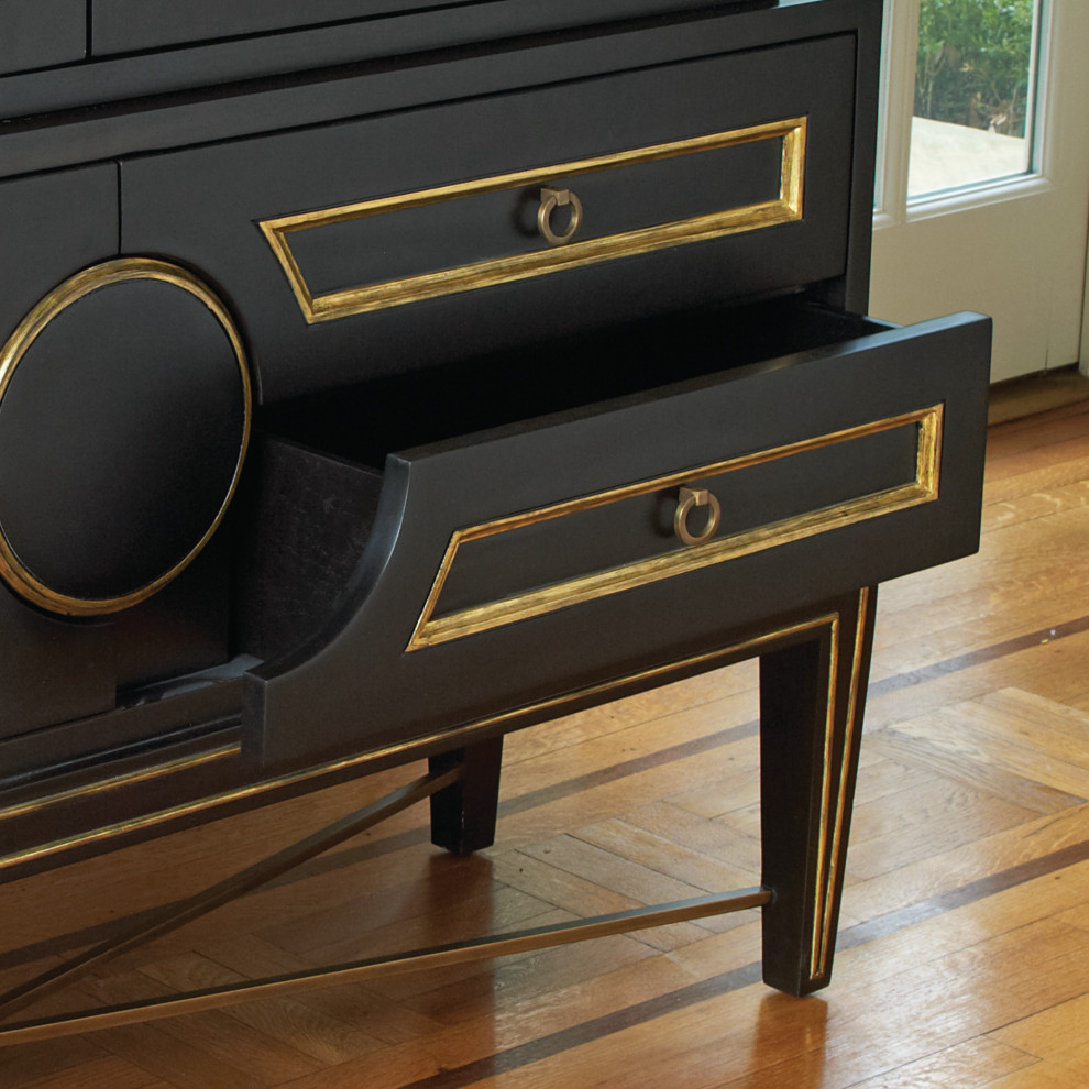 Collector  x27s Cabinet  Console  Black   Transitional   Console Tables   by HedgeApple  Houzz