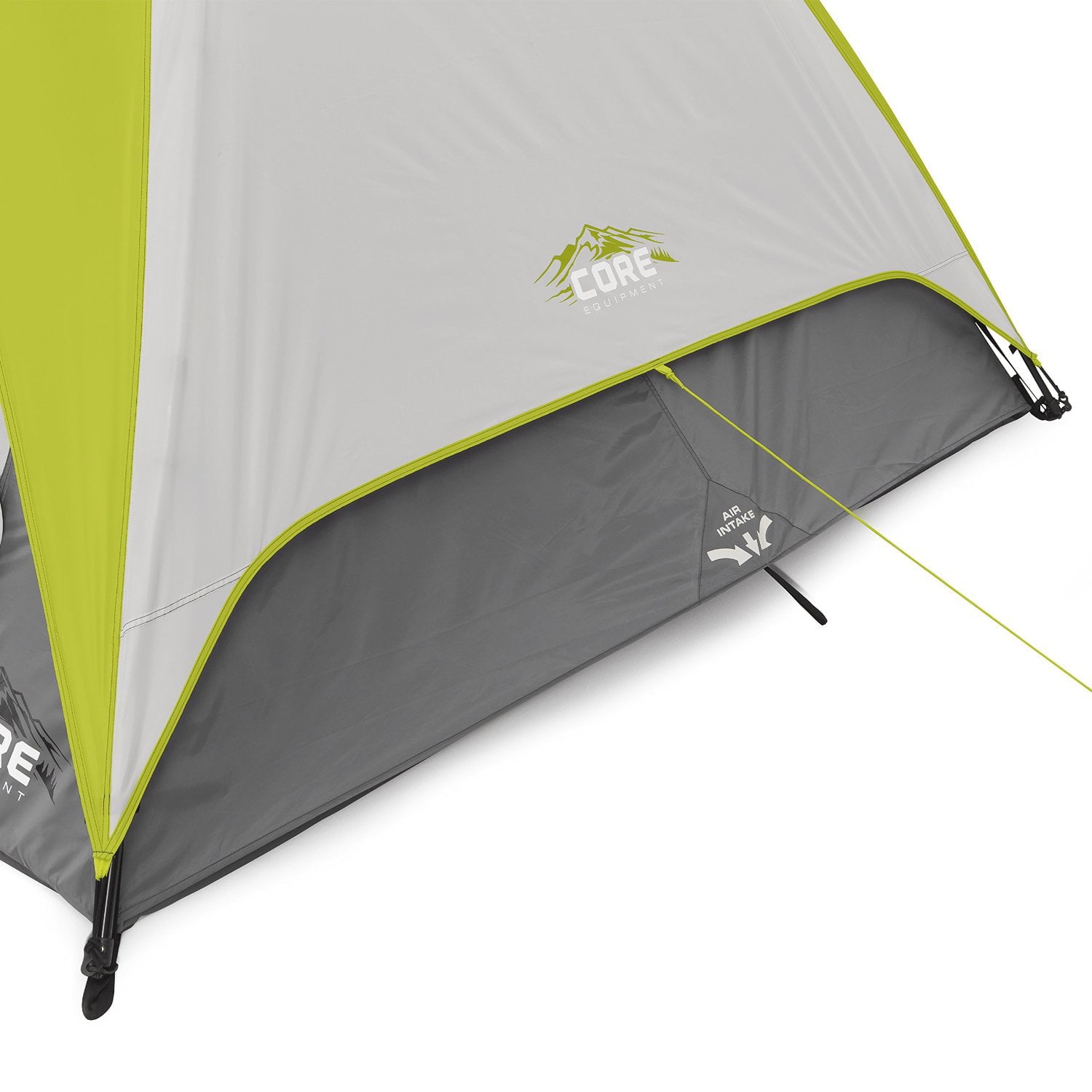 CORE Equipment 9 x 7-Foot 4-Person Dome Camping Tent， Green/Grey | COR-40006