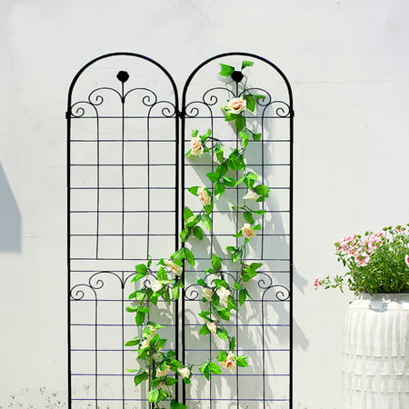 2 Pack 86.7"H Metal Garden Trellis for Climbing Plants Gardening Vines Plant Support for Flower Rose Climbing