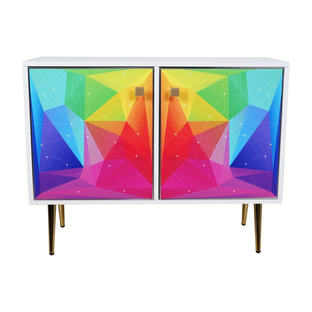 Modern Colorful 2 Door Wood Sideboards Console Table