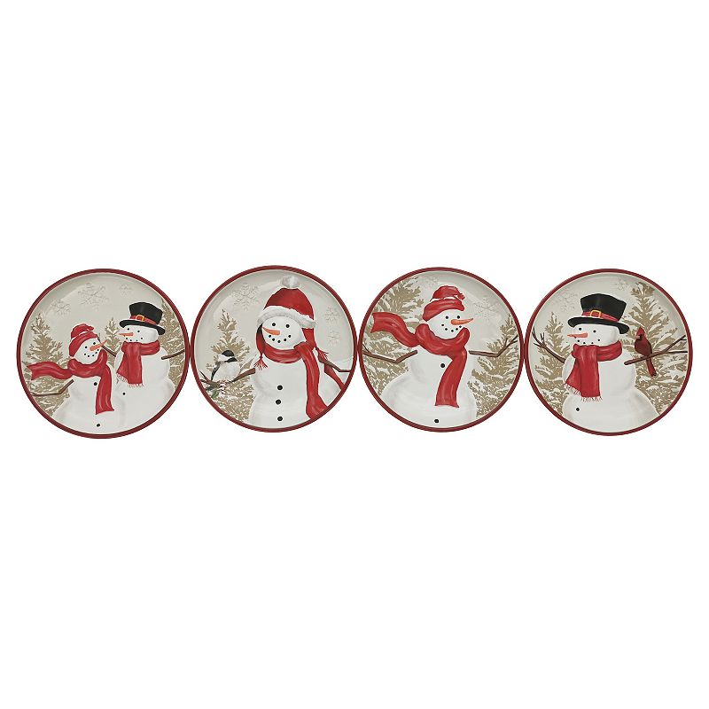 St. Nicholas Square? Yuletide 4-PC. Appetizer Plate Set