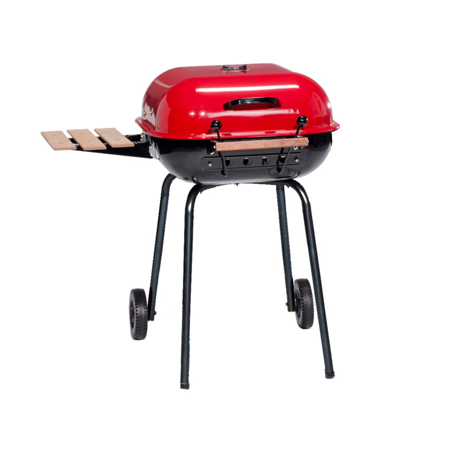 Americana Swinger 6 Position Charcoal Grill， Powder Paint/Red