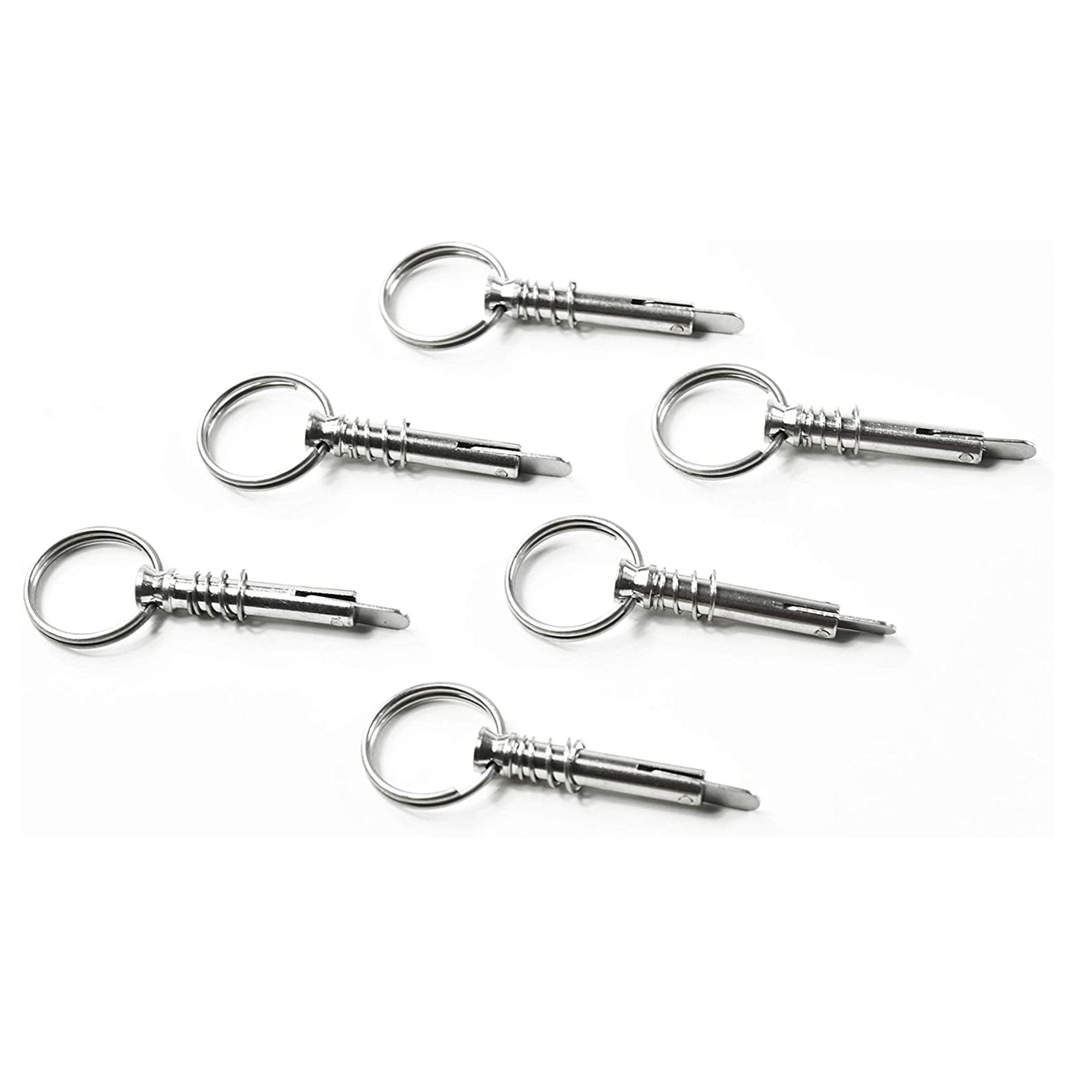 MARINE CITY 316 Stainless Steel Quick Release Pins with Drop Cam and Spring 1/4 Inches x 1 Inch Grip for Boat Bimini Top Deck Hinge Pack of 8