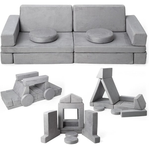 Modular Kids Couch for Toddler Playroom，Bedroom Imaginative Furniture，Kids Sofa