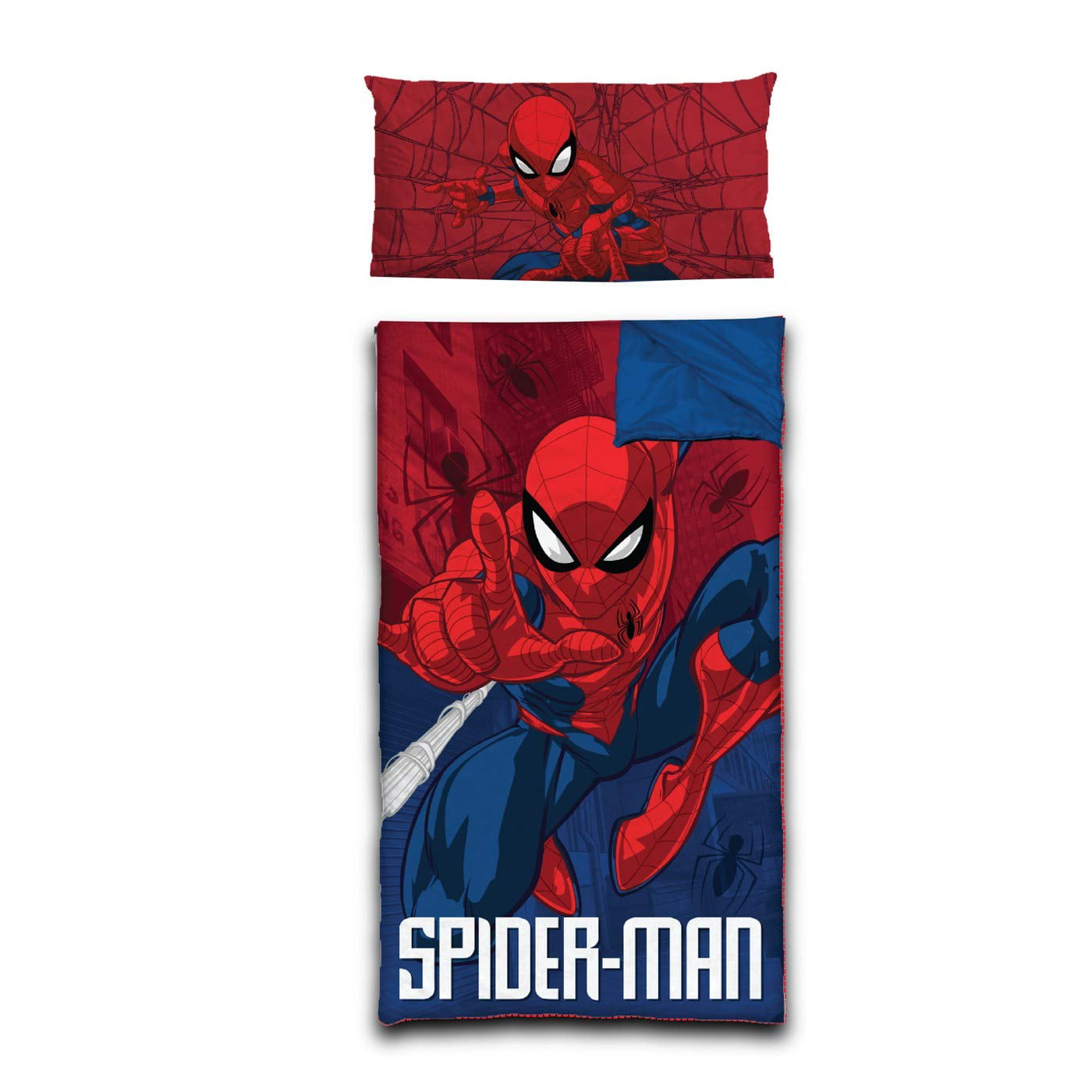 Marvel Spider-Man Kids Slumber Bag with Bonus Pillow