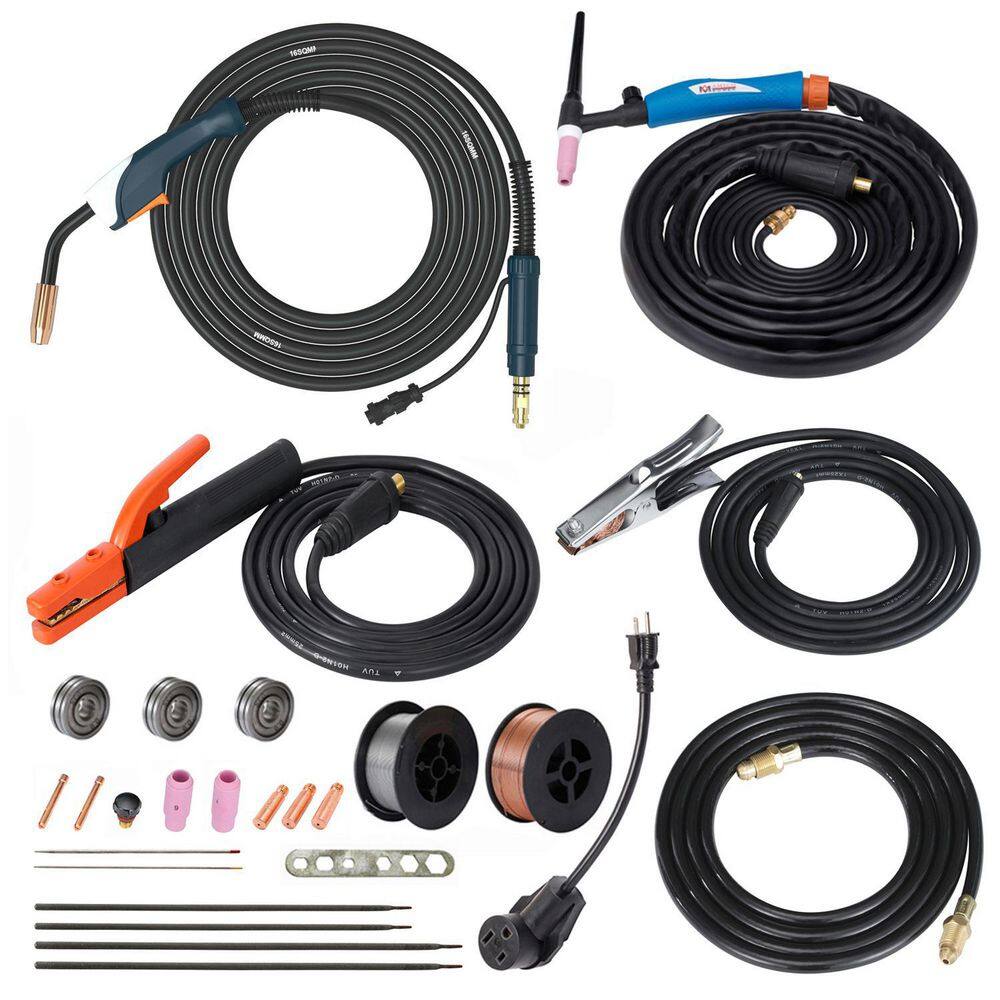 AM AMICO ELECTRIC 205 Amp MIG Wire FeedFlux CoreTIG TorchStick Arc Welder Weld Aluminum with 2T4T 110-Volt230-Volt Welding MTS-205