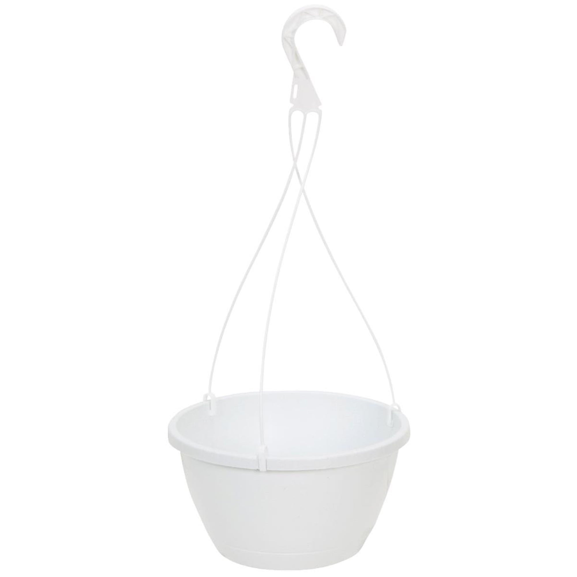 The HC Companies HSI10008A10 Euro Swirl Hanging Basket, White, 10-Inch