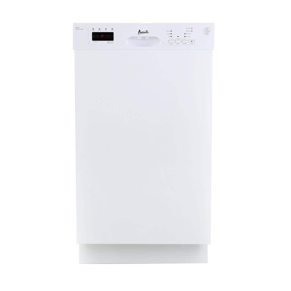 Avanti 18 in White Builtin Dishwasher