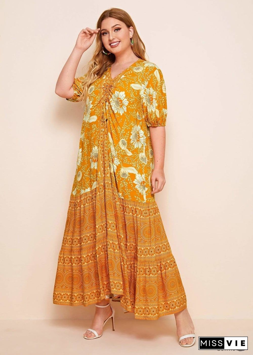 Boho Plus Size Catalina Maxi Dress For Women