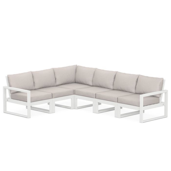 Polywood EDGE  Outdoor 6 pc Deep Seating Sectional