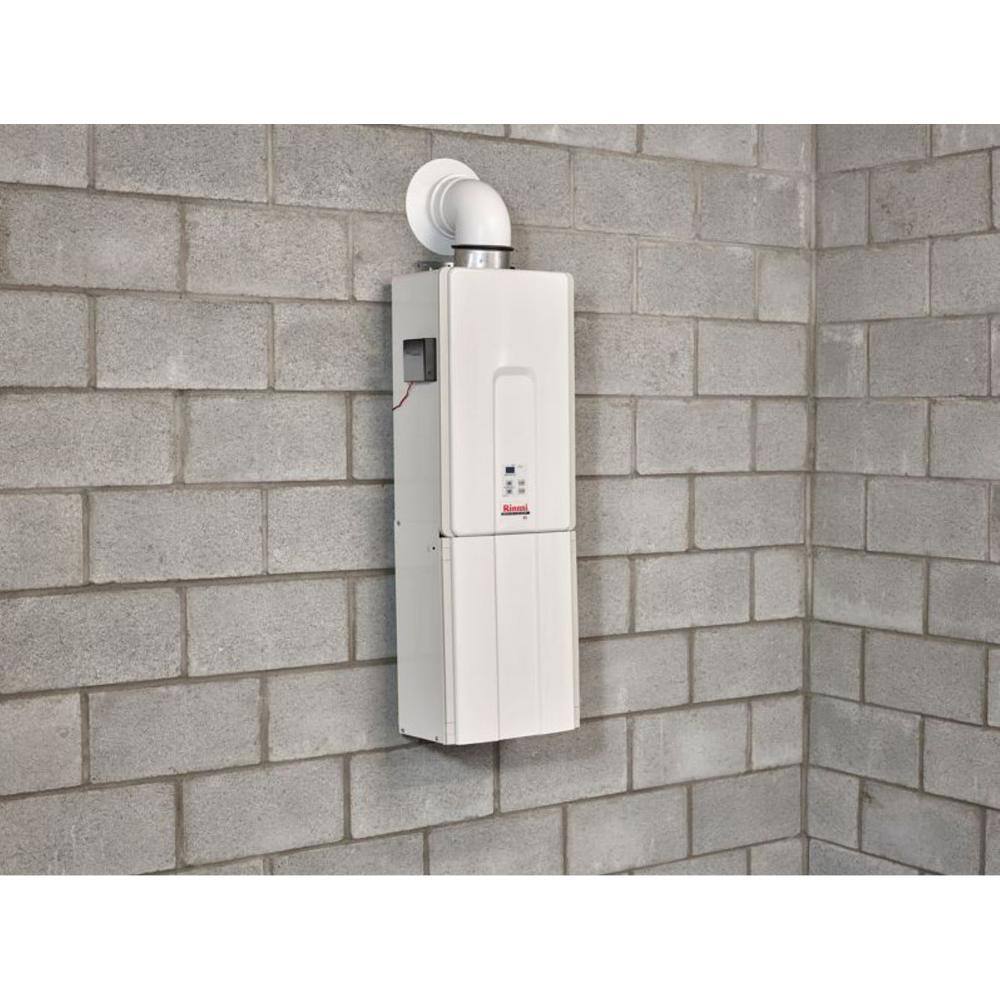 Rinnai High Efficiency 9.8 GPM Residential 192000 BTU Natural Gas Interior Tankless Water Heater V94XiN