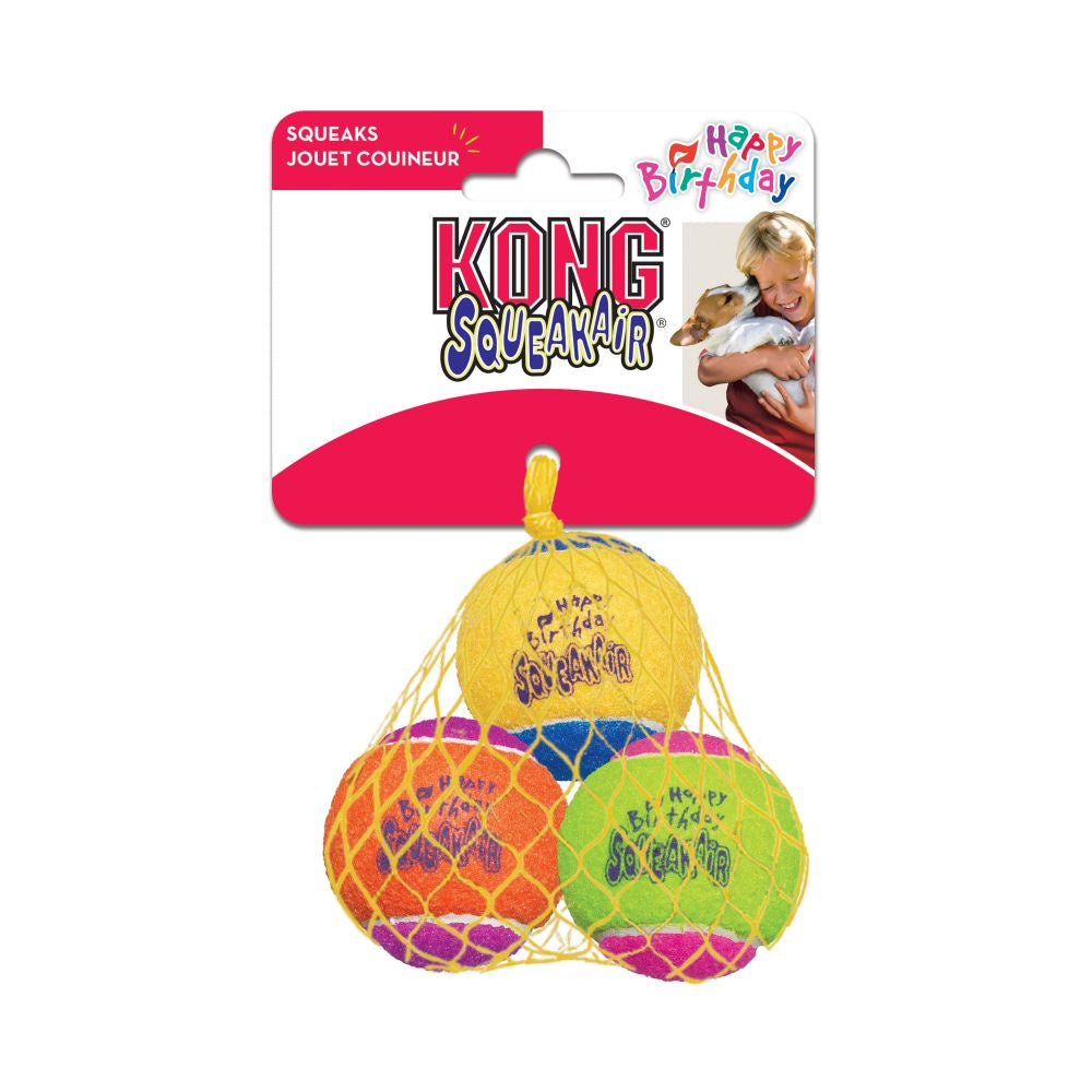 KONG AirDog Squeakair Birthday Balls Dog Toy andndash; Pet Empire and Supplies