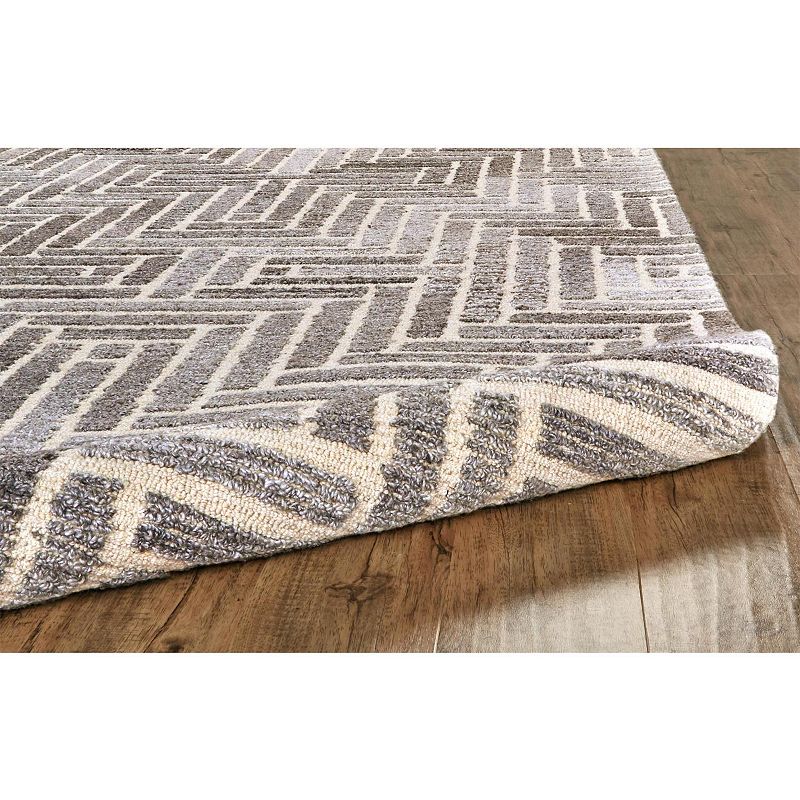 Weave and Wander Palatez Gray Geometric Area Rug