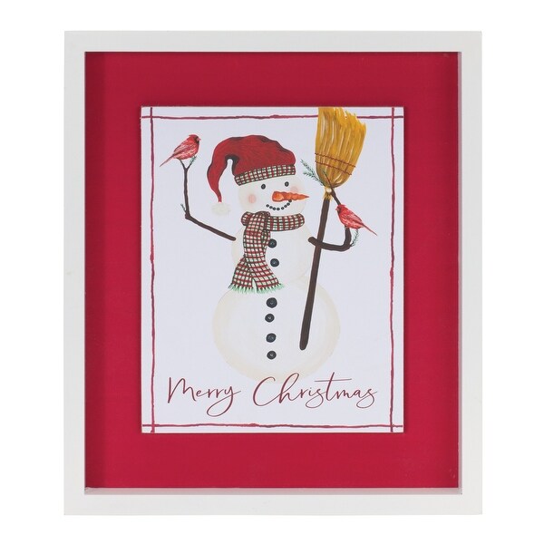 Framed Snowman Sentiment Wall Art (Set of 2)