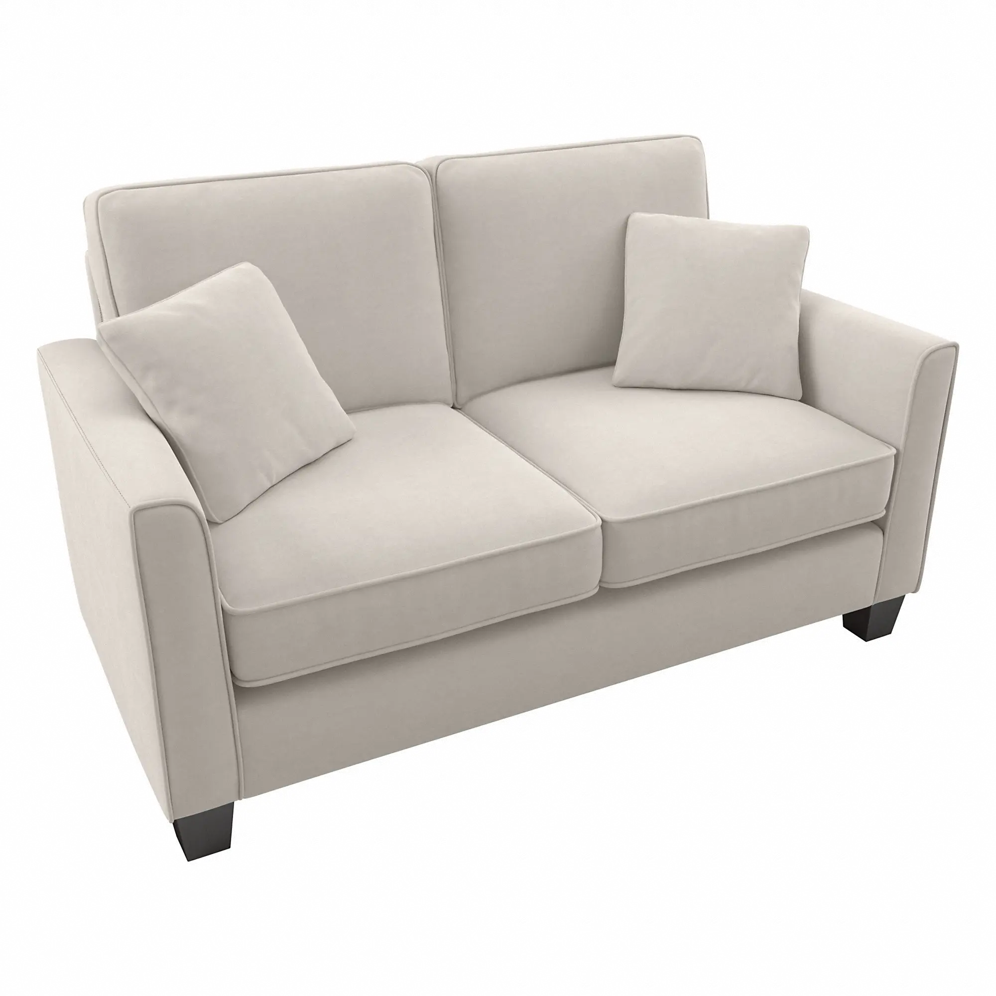 Flare Light Beige Microsuede Loveseat - Bush Furniture