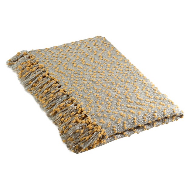 Petite Pom pom Design Throw Blanket Saro Lifestyle