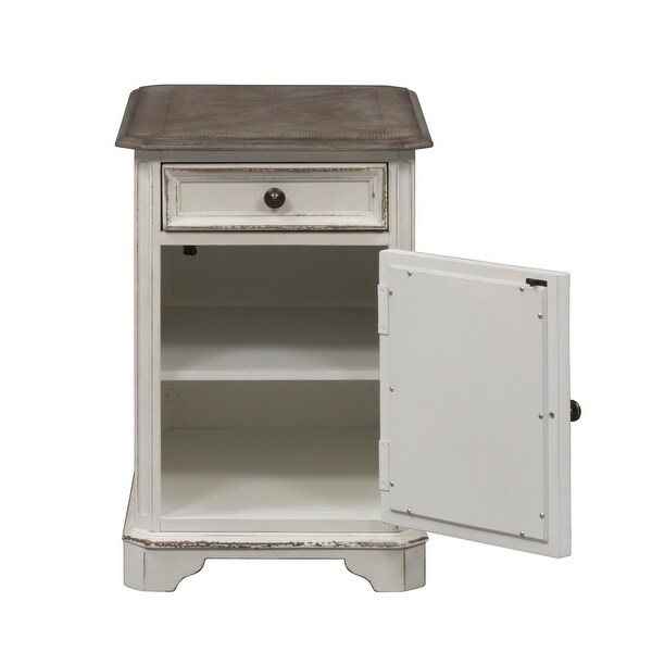 Magnolia Manor Antique White Chair Side Table