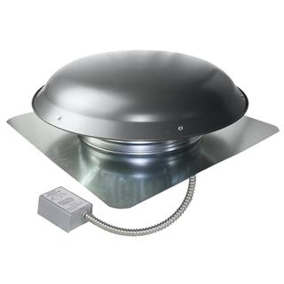 Maxx Air 1400 CFM Grey Weathered Galvanized Steel Electric Power Attic Roof Ventilator CX2001AMWGUPS