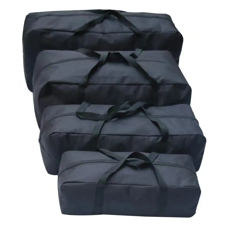 custom polyester oxford fabric foldable storage bag stent pole carrying bag for tent camping peg carry