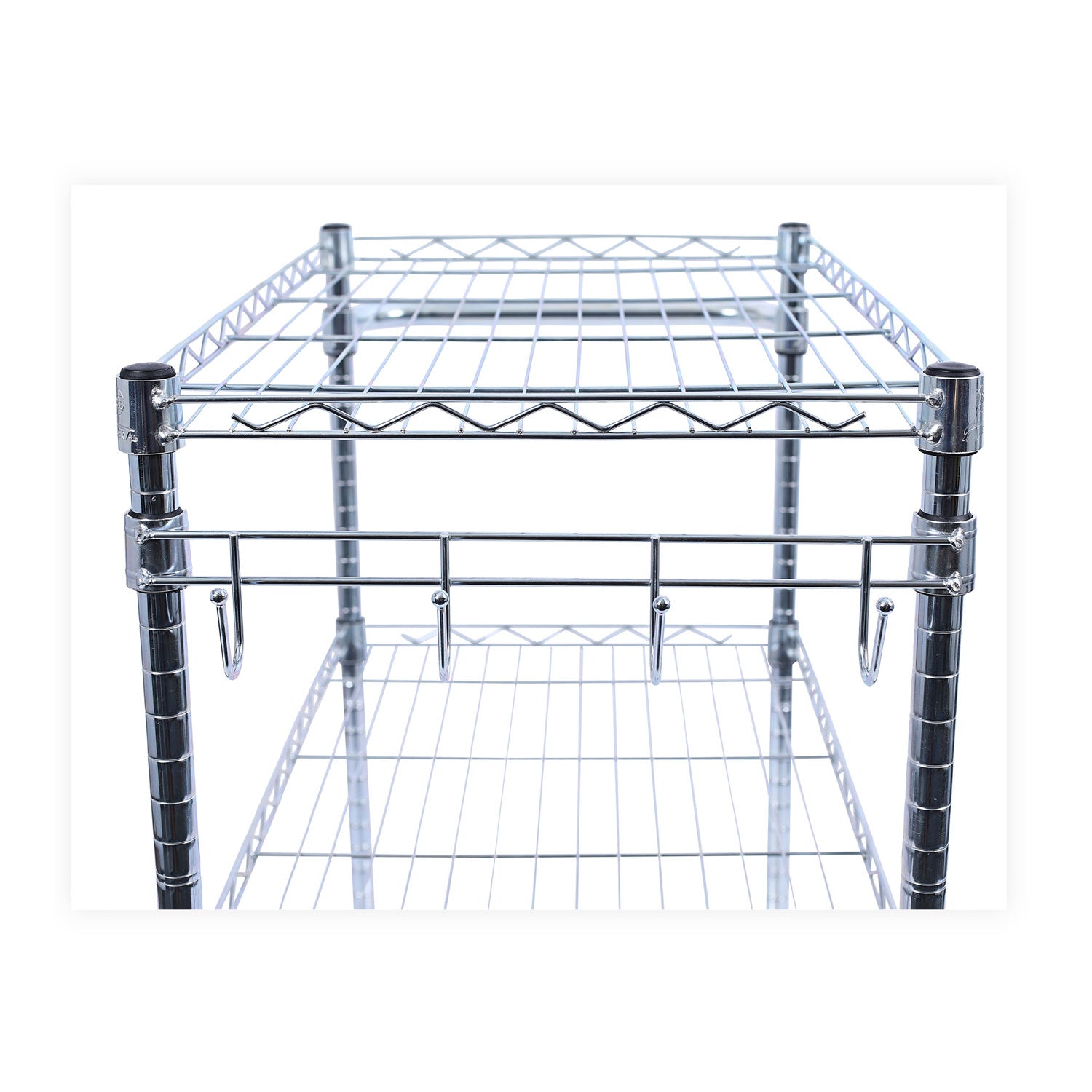 Alera 5-Shelf Wire Shelving Kit with Casters and Shelf Liners, 48w x 18d x 72h, Silver