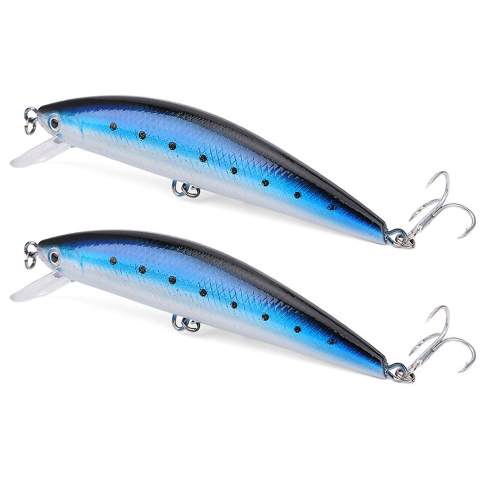 2pcs Sinking Minnow Lure Tongue Plate Artificial Simulation Lifelike Bait Fishing Tackle1#