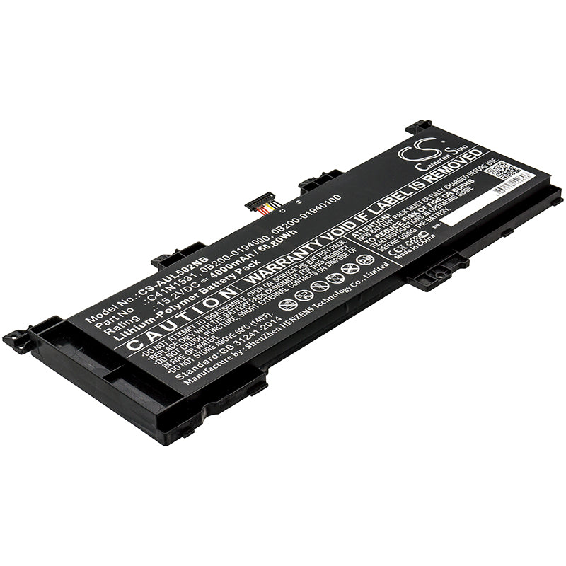 Asus FX502VS FX502VY G502VS G502VSFY010T G502VSF Replacement Battery BatteryClerkcom Laptop and Notebook