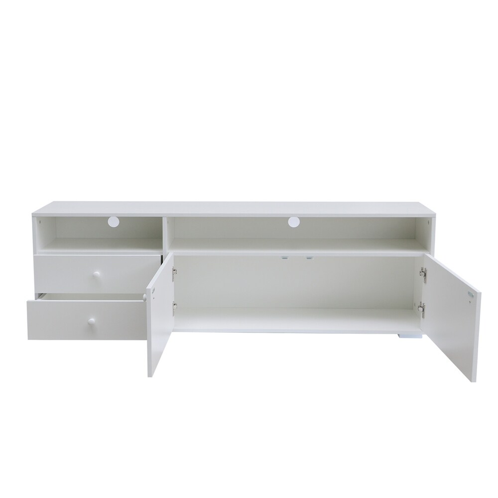 Multi storage Space Slide Rail TV Stand for Up to 55\