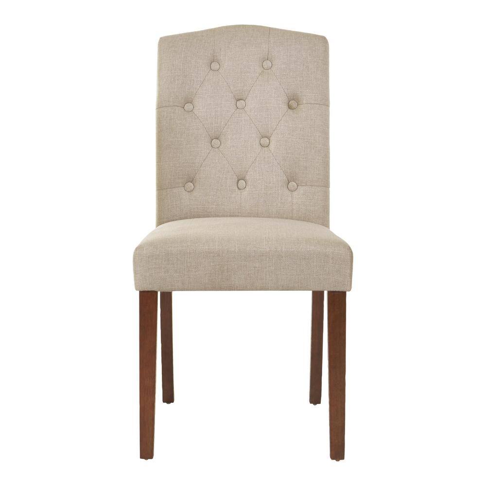 StyleWell Beckridge Biscuit Beige Upholstered Dining Chair with Tufted Back (1 piece) B6767C-1