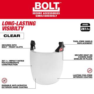 MW BOLT Fog Free Clear Full Face Shield (No Brim Helmet Only) 48-73-1421