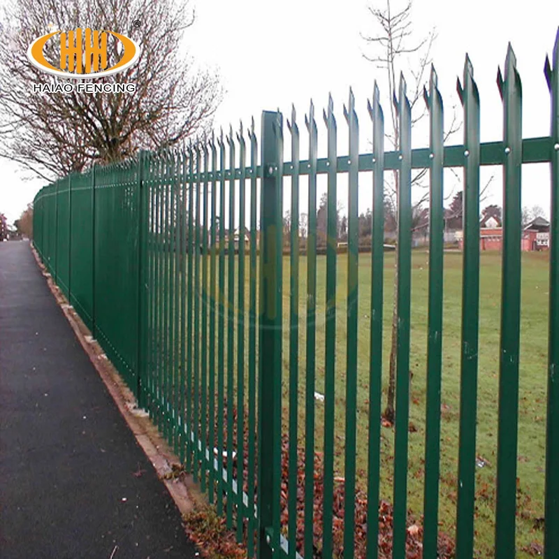 Factory supply pvc coated euro fence complete set palisade fence panels for sale