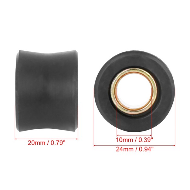 Unique Bargains Universal Motorbike Rear Shock Absorber Cushion Rubber Ring Bushing 10pcs