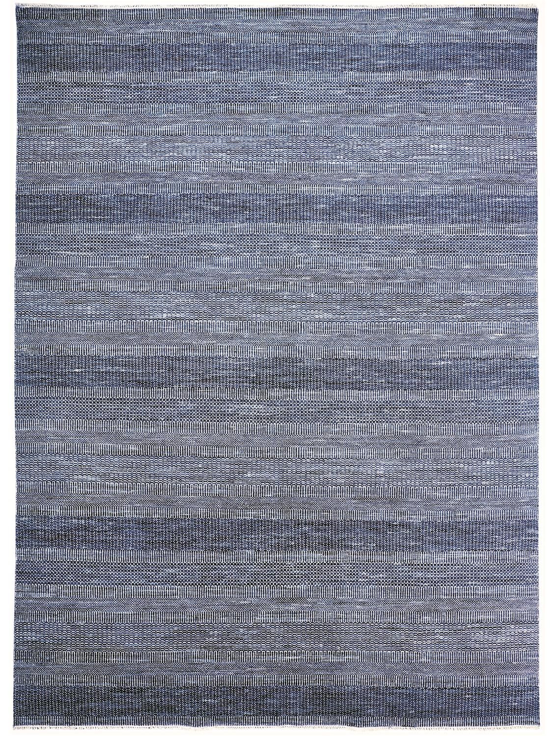 Caldecott Hand Knotted Blue and Gray Rug by BD Fine