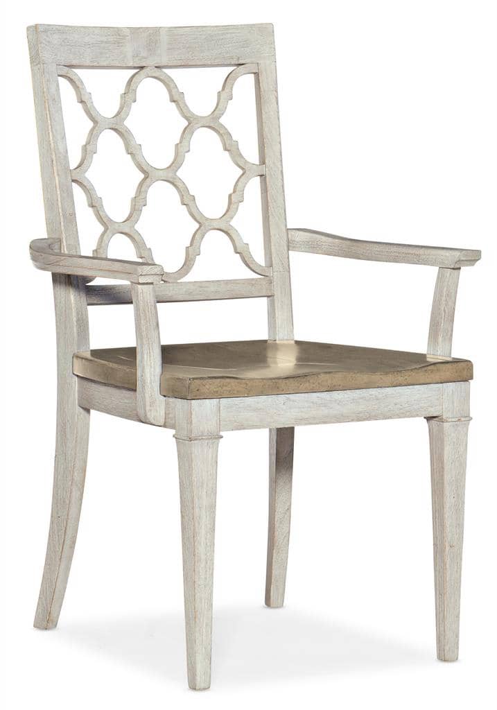 Hooker Furniture Dining Room Montebello Wood Seat Arm Chair