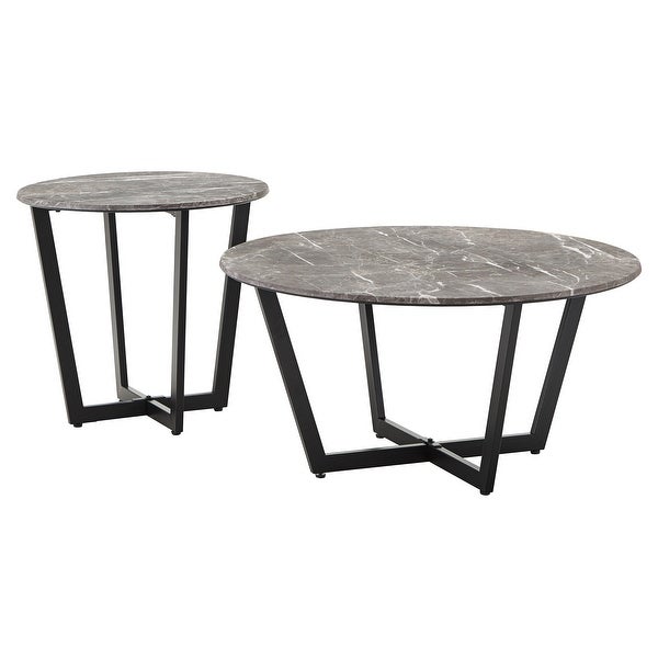 Nazeem Faux Marble and Metal Tables by iNSPIRE Q Modern