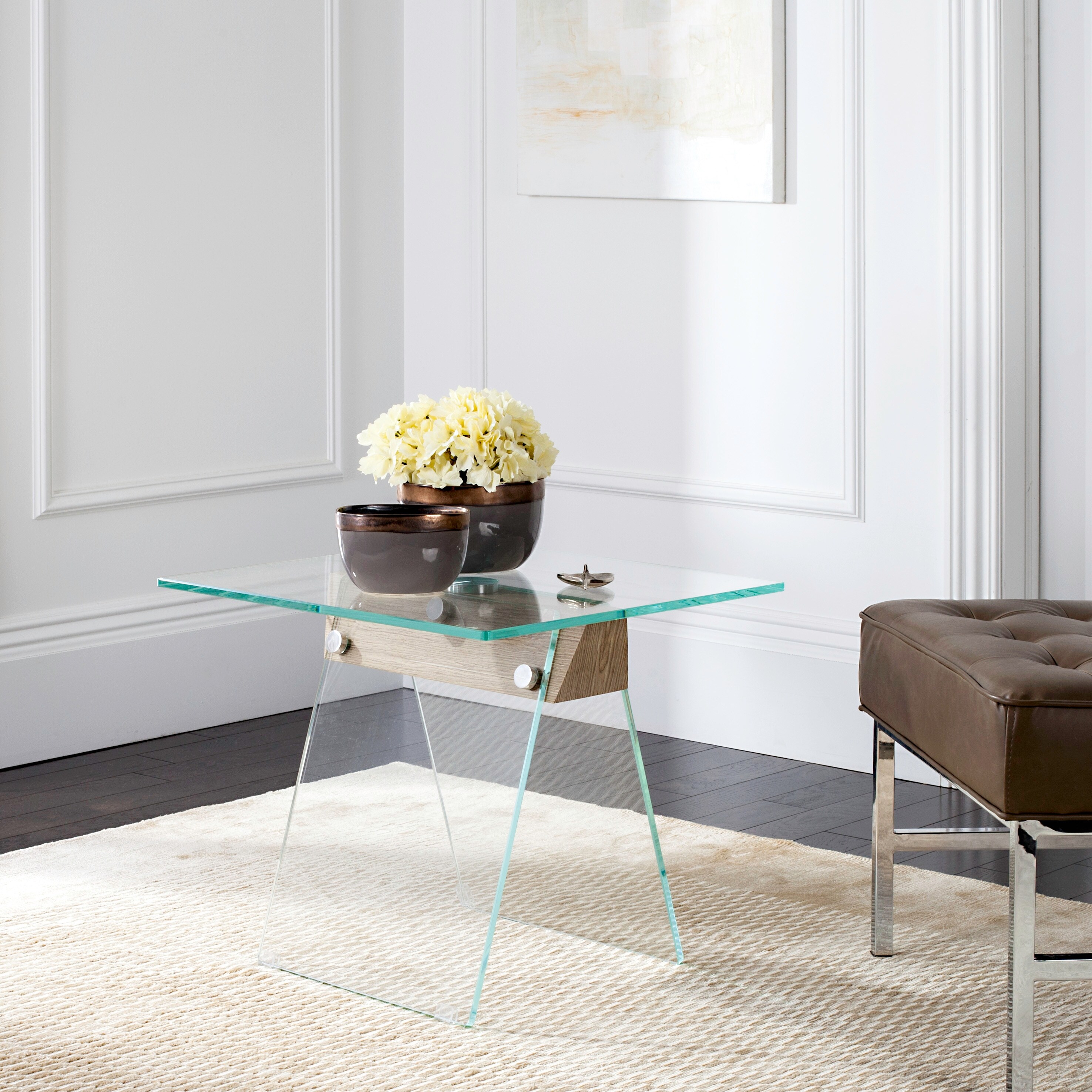 SAFAVIEH Modern Glass Loft Accent Table - 0