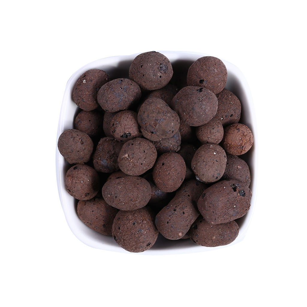 OUHUON Organic Expanded Clay Pebbles Grow Media Orchids Hydroponics Aquaculture 100g