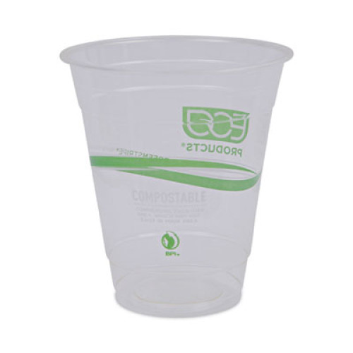 Eco-Products GreenStripe Renewable and Compostable Cold Cups Convenience Pack， 12 oz， Clear， 50/Pack (EPCC12GSPK)