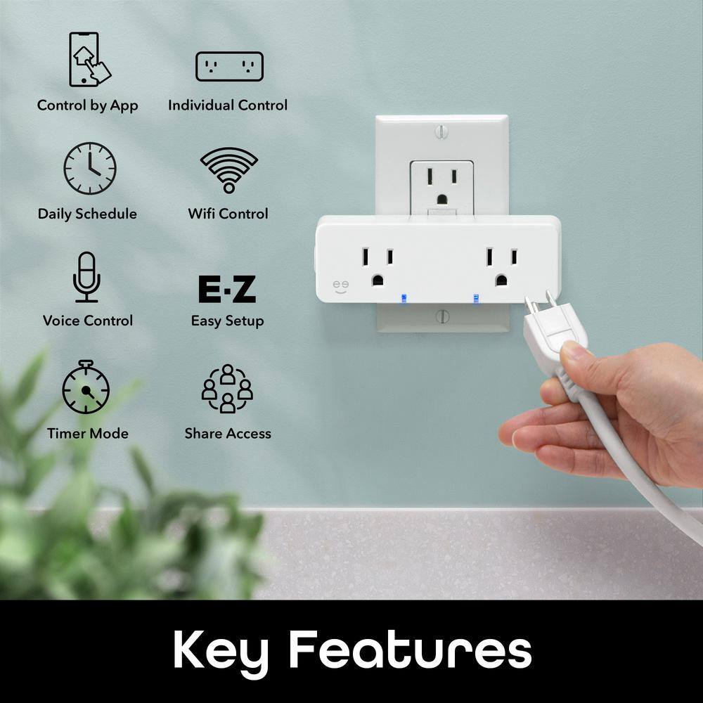 Geeni Switch Duo 2-Outlet Smart Plug GN-WW133-199