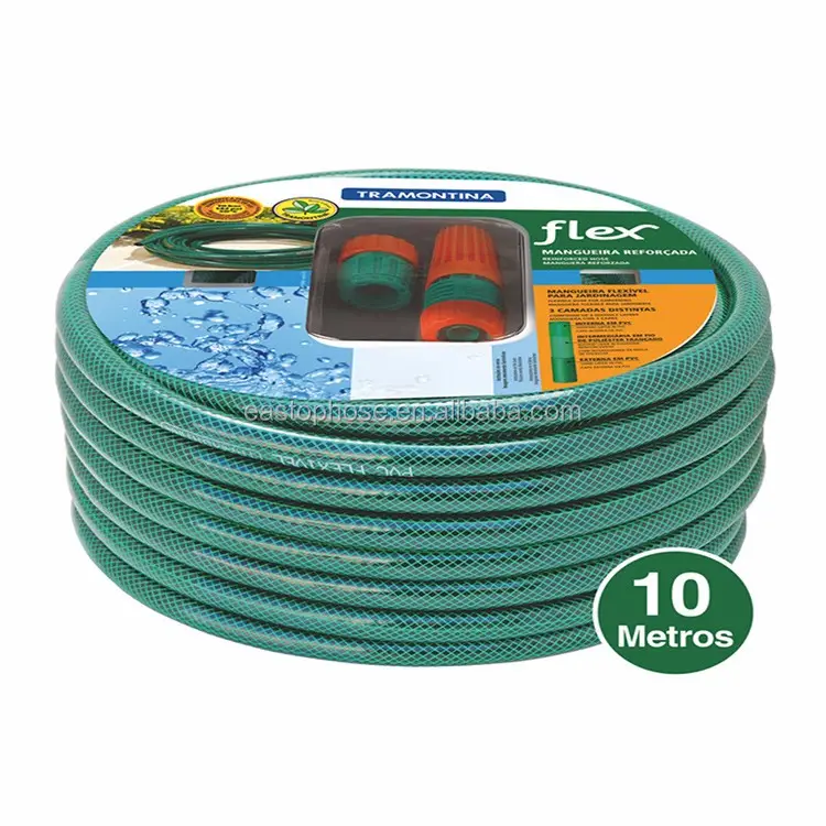 Flexible Fiber Braided Reinforced PVC Garden Pipe Plant Flexible PVC Garden Hose for Water Irrigation