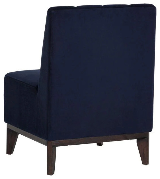 Rayan Modular Banquette  Single Seat  Abbington Navy   Transitional   Armchairs And Accent Chairs   by Peachtree Fine Furniture  Houzz