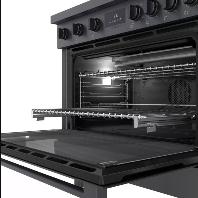 Bosch 36-inch Freestanding Dual Fuel Range with European Convection Technology HDS8645C