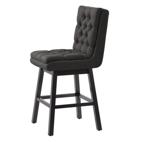 CorLiving Boston Tufted Fabric Barstool， Set of 2