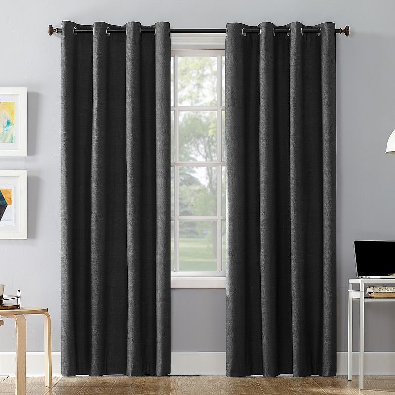 Sun Zero Cameron 100% Blackout Thermal Insulated Grommet Single Curtain Panel