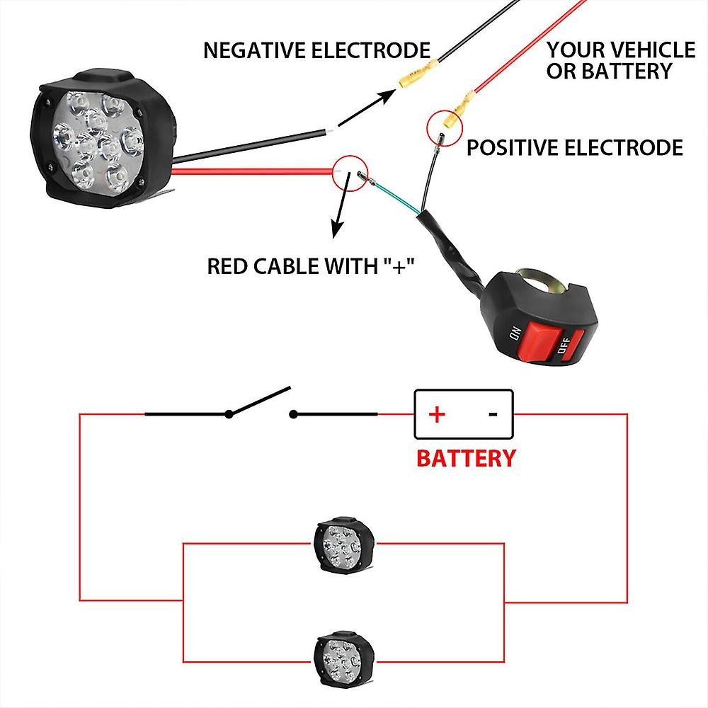 Universal Car Atv Motorcycle Lamp Led Lights Waterproof Fog Bright Headlight