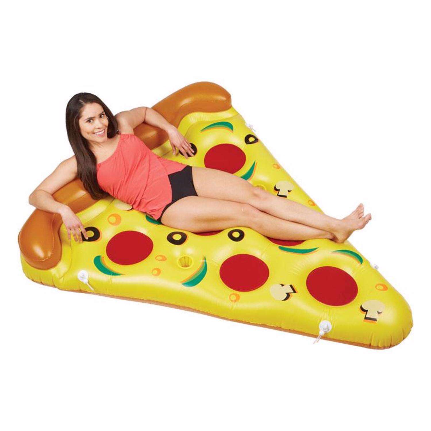 Swimline Multicolored Vinyl Inflatable Pizza Slice Pool Float