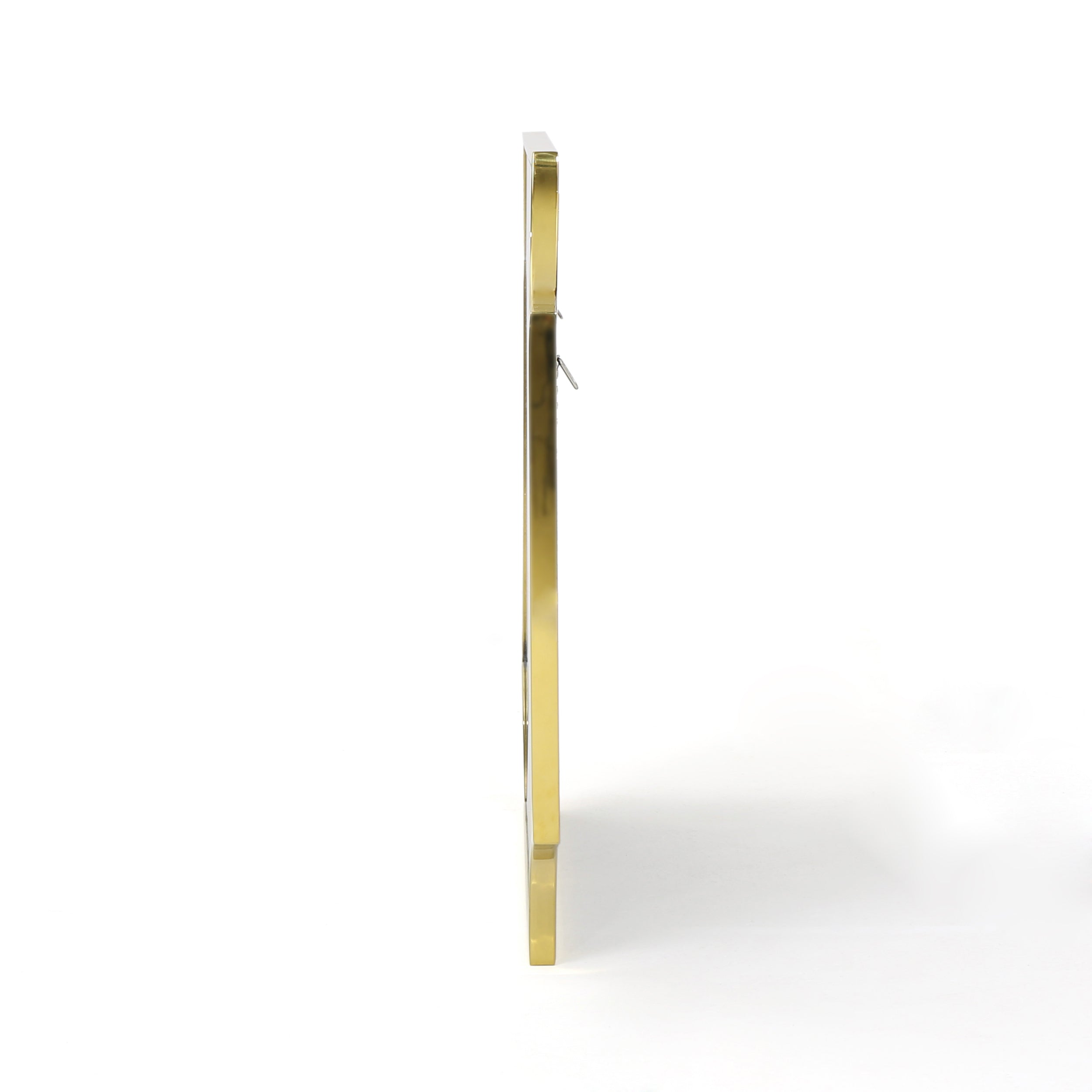 Estelle Glam Wall Mirror with Gold Finished Stainless Steel Frame