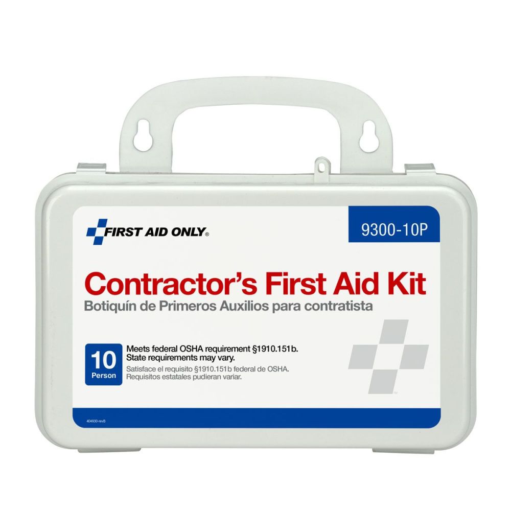 First Aid Only Contractor First Aid Kit 10 Person Plastic Case