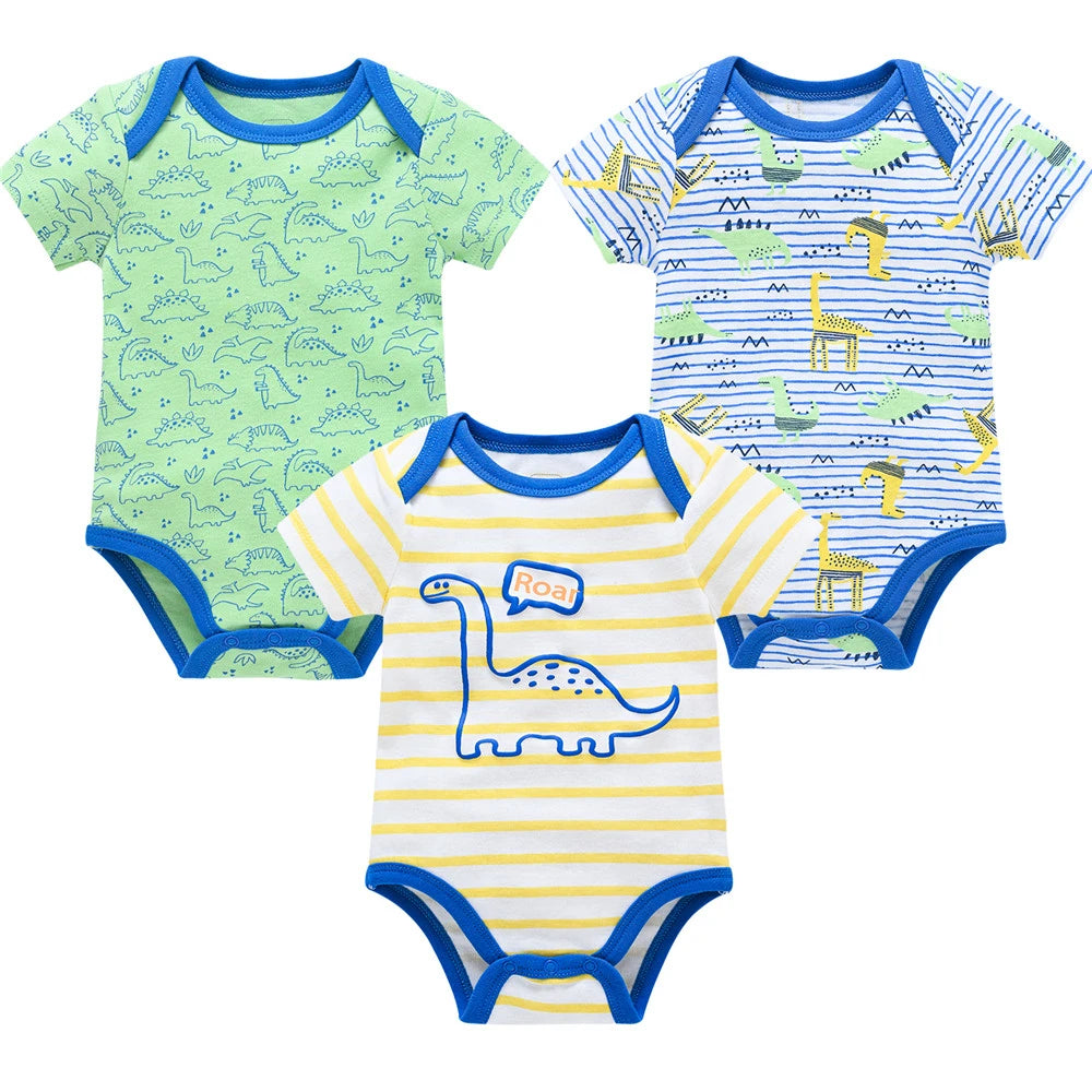 Kavkas Baby Girls Bodysuits 6 pcs/lot Summer Cotton Baby Clothes Short Sleeve Newborn body bebe 0-3 months Infant Clothing