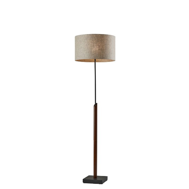 Ethan Floor Lamp Black walnut Adesso